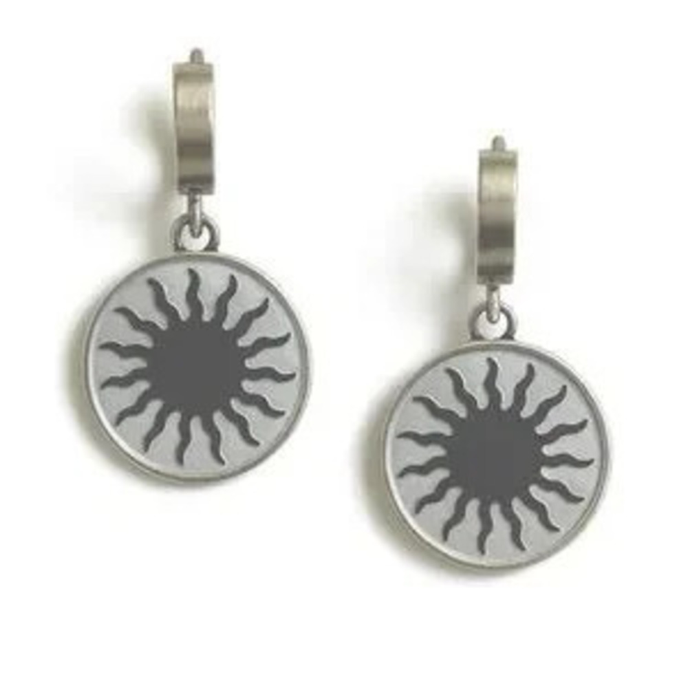 Casual Minimalist Sunburst Dangle Earrings